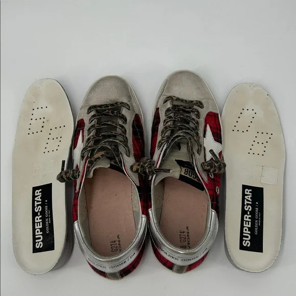 Golden Goose Suede Printed Sneakers Women's Size 8 IT 38 - Picture 8 of 12
